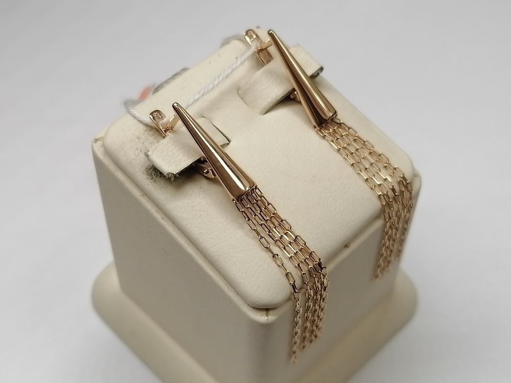 СБКМ585 СЕРЬГИ БЕЗ КАМНЯ (Au 585)