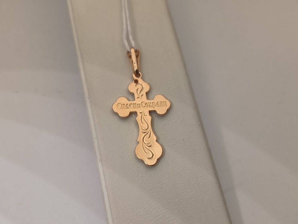 ПОДКБК585 ПОДВЕСКА КРЕСТ БЕЗ КАМНЯ (Au 585) ПОДКБК585 ПОДВЕСКА КРЕСТ БЕЗ КАМНЯ (Au 585)