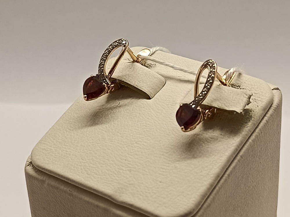 СКМИ585 СЕРЬГИ С КАМНЯМИ (Au 585)