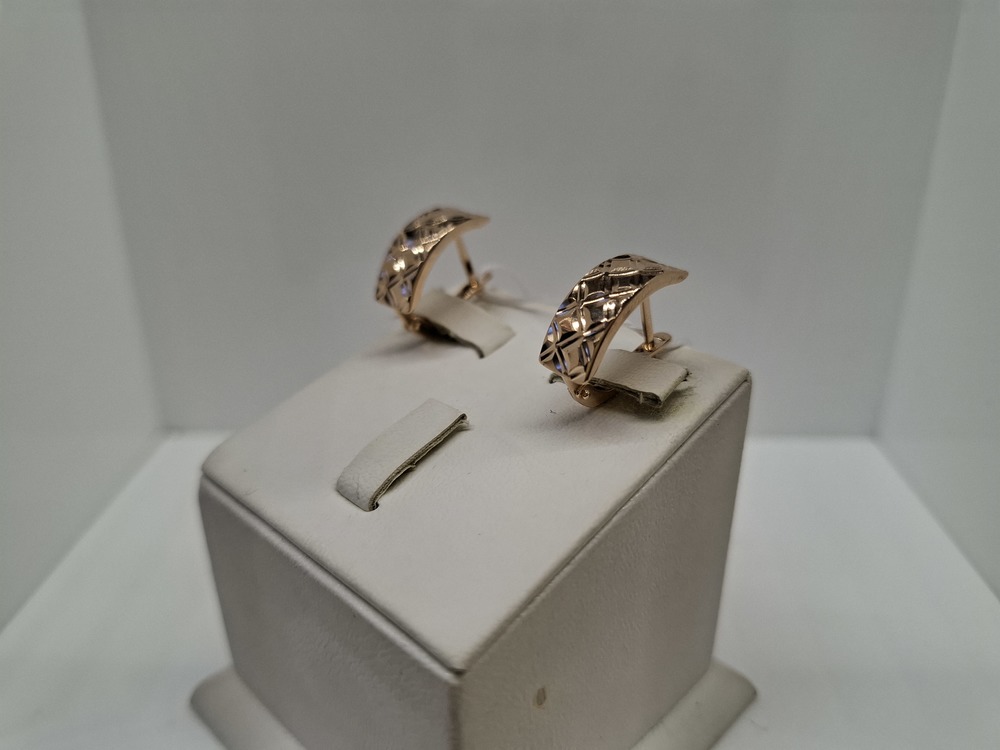 СБКМ585 СЕРЬГИ БЕЗ КАМНЯ (Au 585)