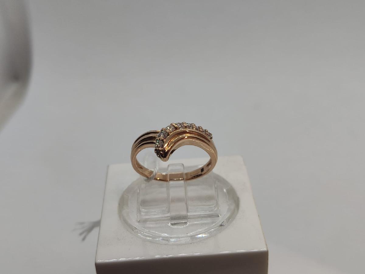 КОЛЬЦО С КАМНЯМИ (Au 585)