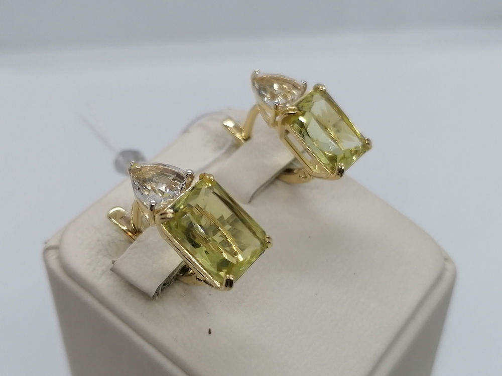 СКМИ585 СЕРЬГИ С КАМНЯМИ (Au 585)