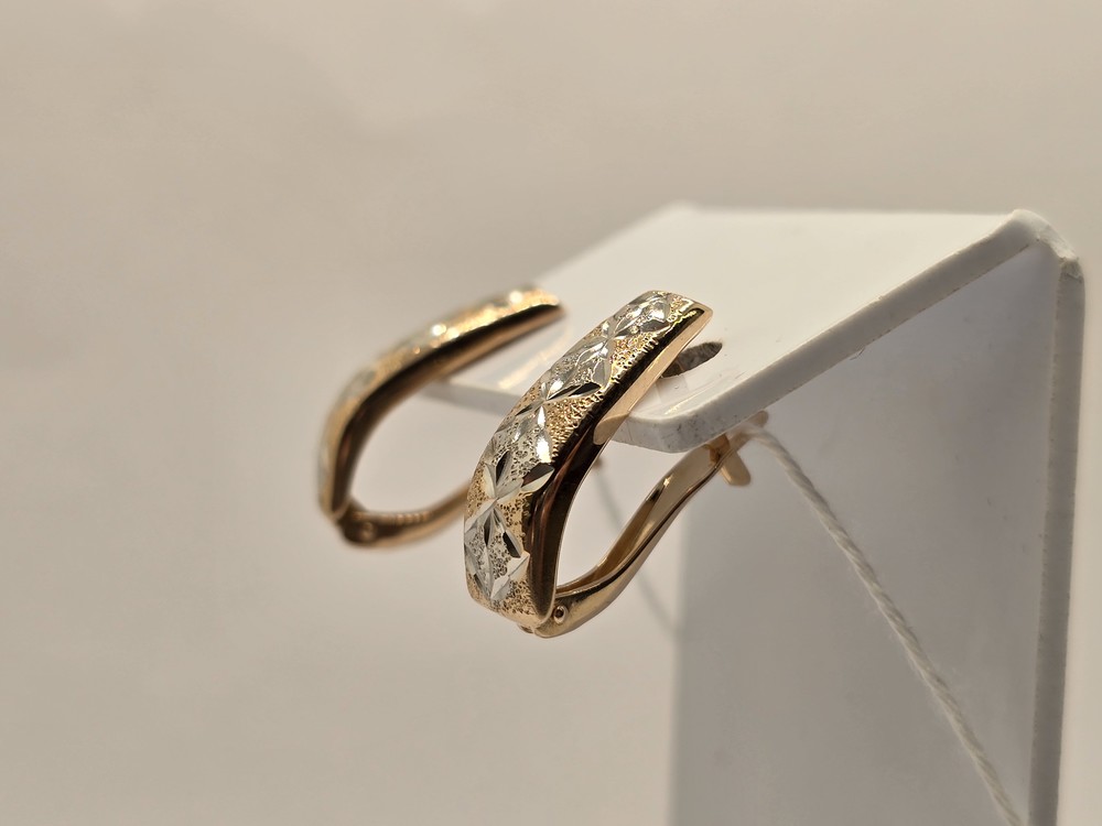 СБКМ585 СЕРЬГИ БЕЗ КАМНЯ (Au 585)