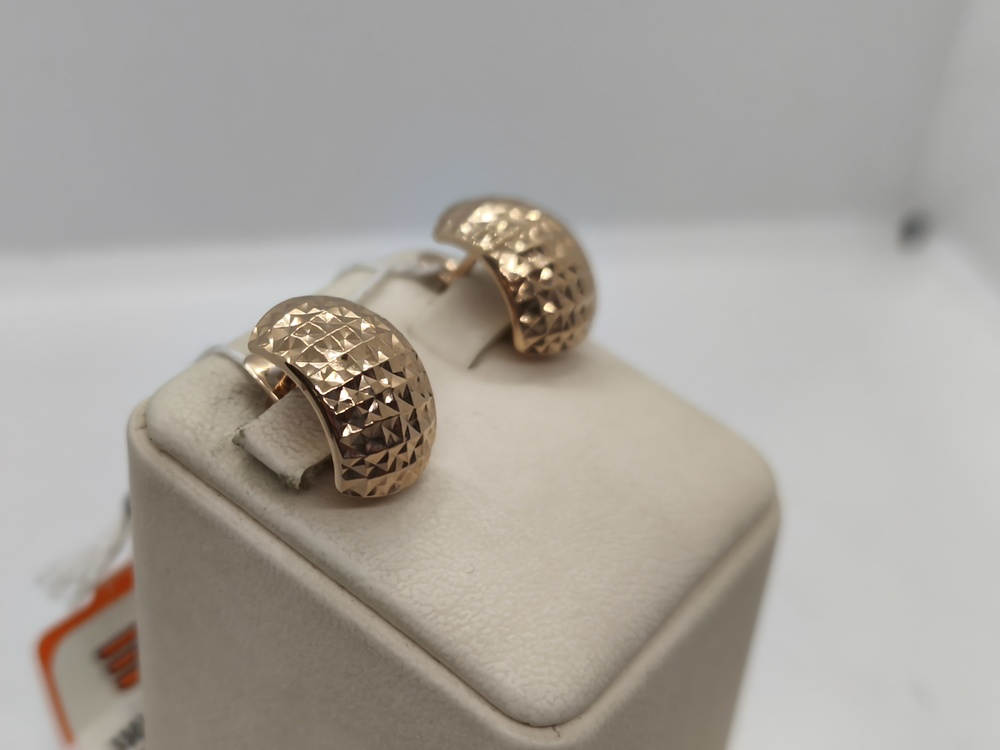 СБКМ585 СЕРЬГИ БЕЗ КАМНЯ (Au 585)