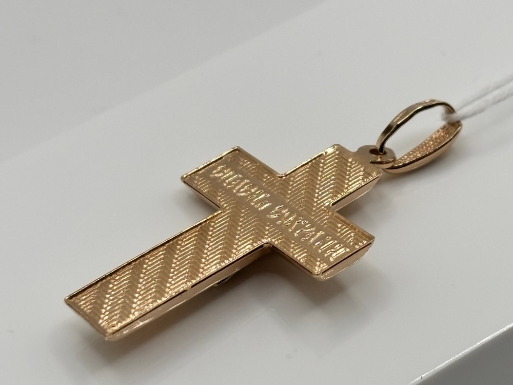 ПОДКБК585 ПОДВЕСКА КРЕСТ БЕЗ КАМНЯ (Au 585)