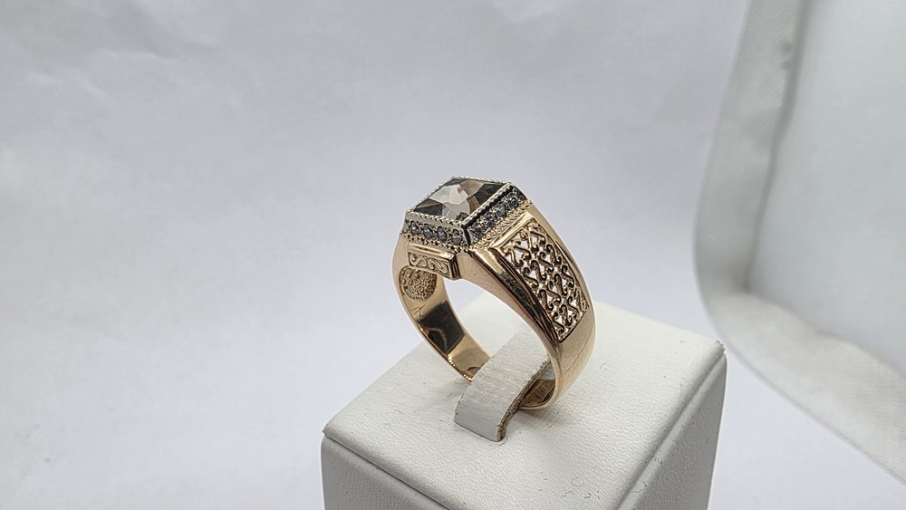 ПЕЧАТКА С КАМНЯМИ (Au 585)