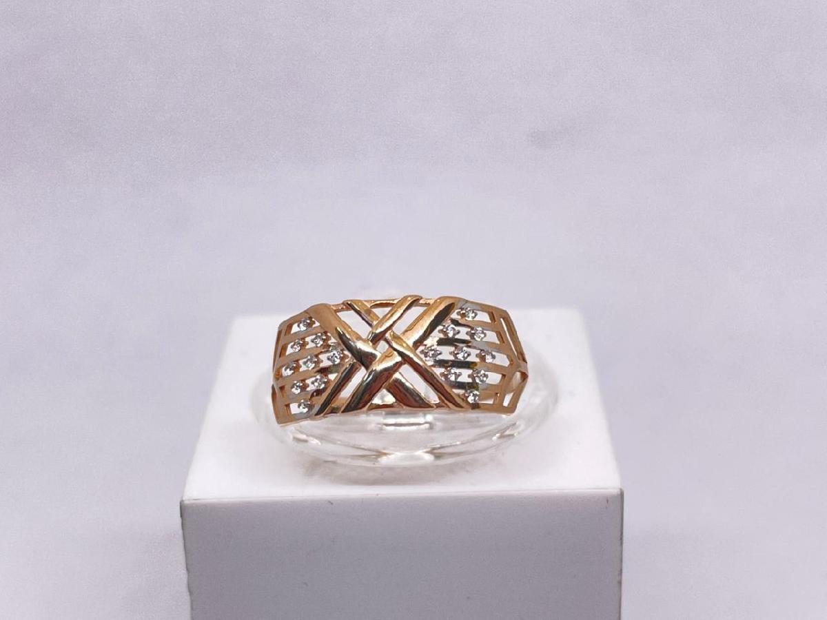 КОЛЬЦО С КАМНЯМИ (Au 585)