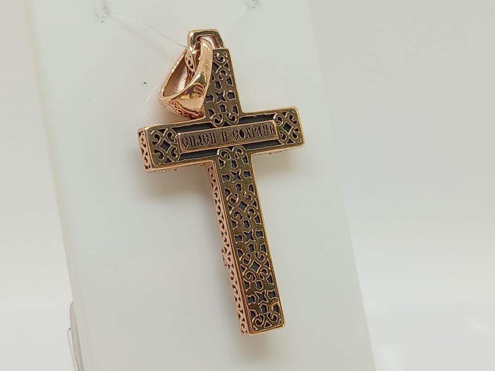 ПОДВЕСКА КРЕСТ с камнем (Au 585)