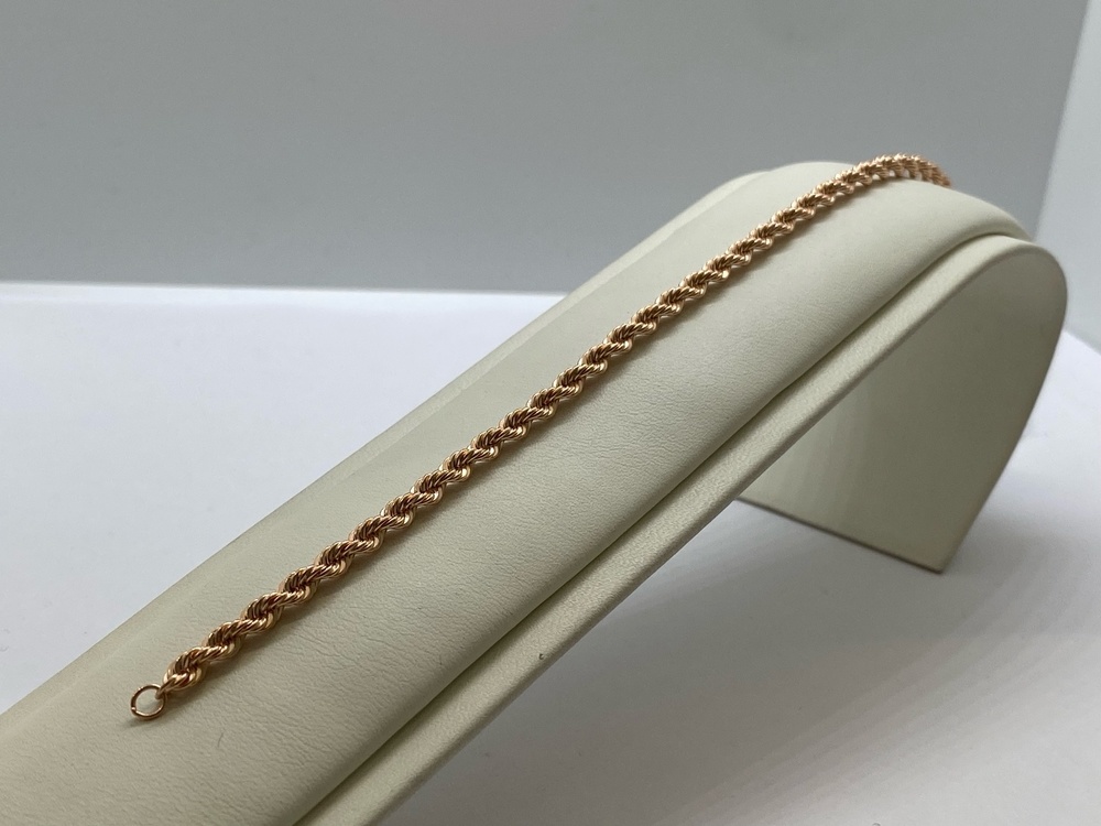 БРАСЛЕТ ПУСТОТЕЛЫЙ Веревка (Au 585)