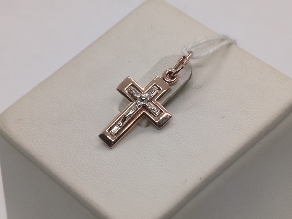 ПОДКБК585 ПОДВЕСКА КРЕСТ БЕЗ КАМНЯ (Au 585)