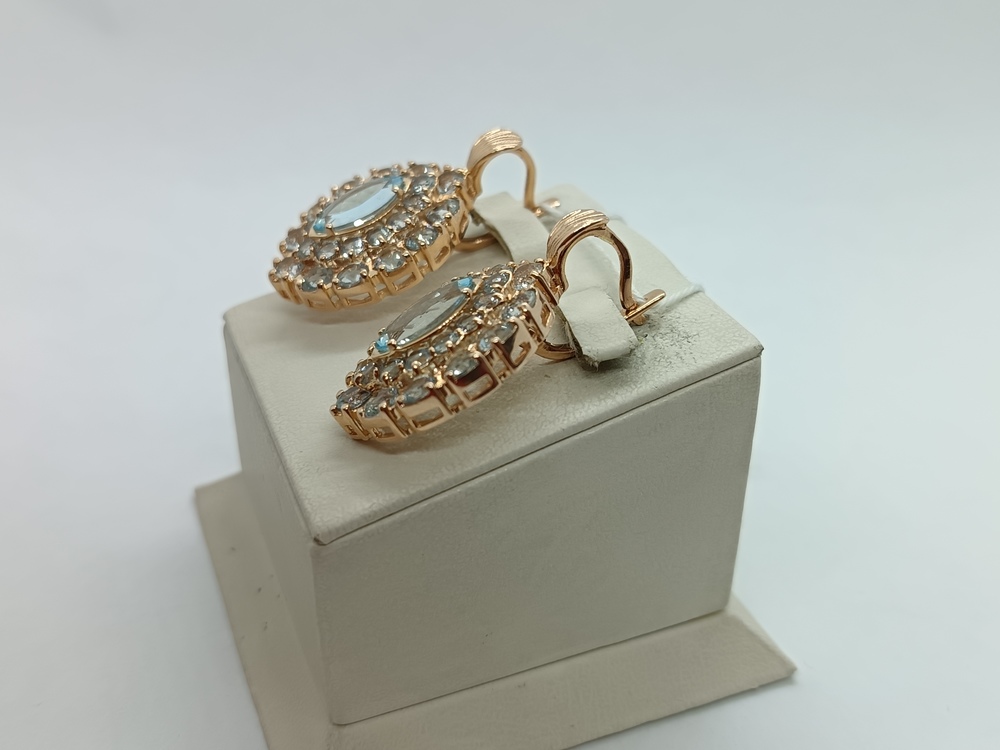 СКМИ585 СЕРЬГИ С КАМНЯМИ (Au 585)