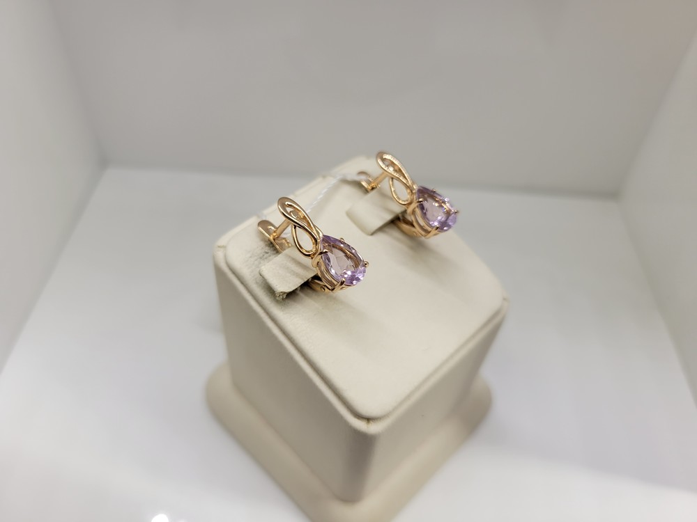 СЕРЬГИ С КАМНЕМ (Au 585)