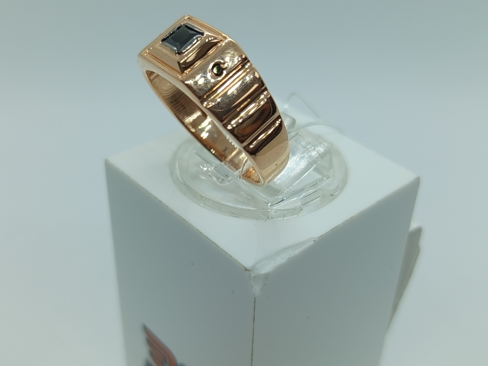 КОЛЬЦО ПЕЧАТКА с камнями (Au 585)