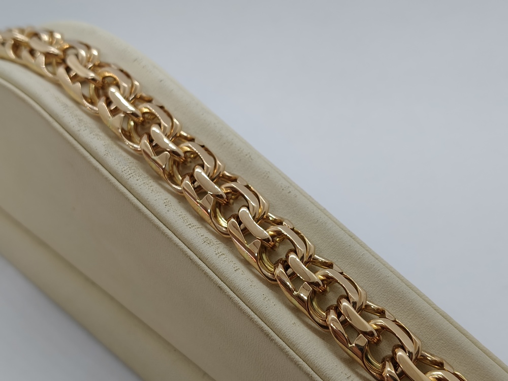 БЛБ585 БРАСЛЕТ ПОЛНОВЕСНЫЙ Бисмарк (Au 585)