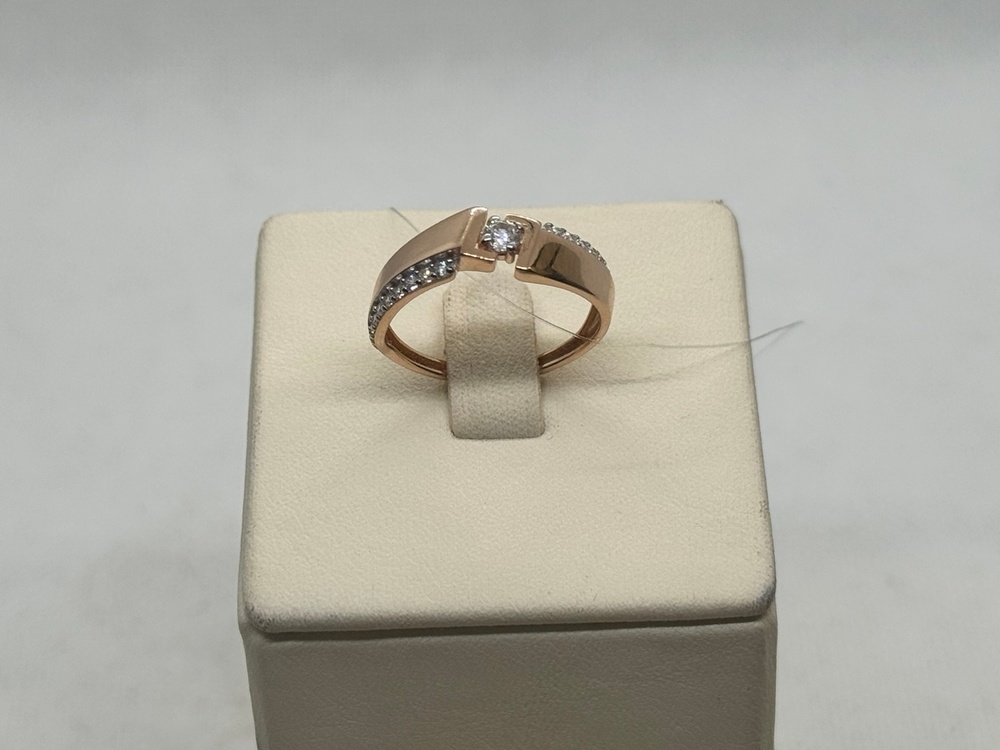 КОЛЬЦО С КАМНЯМИ (Au 585)