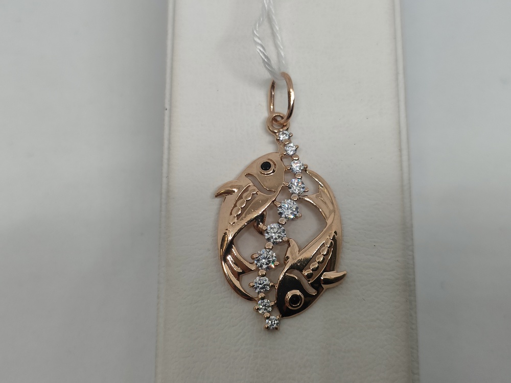 ПОДВЕСКА ЗНАК ЗОДИАКА РЫБЫ Au 585