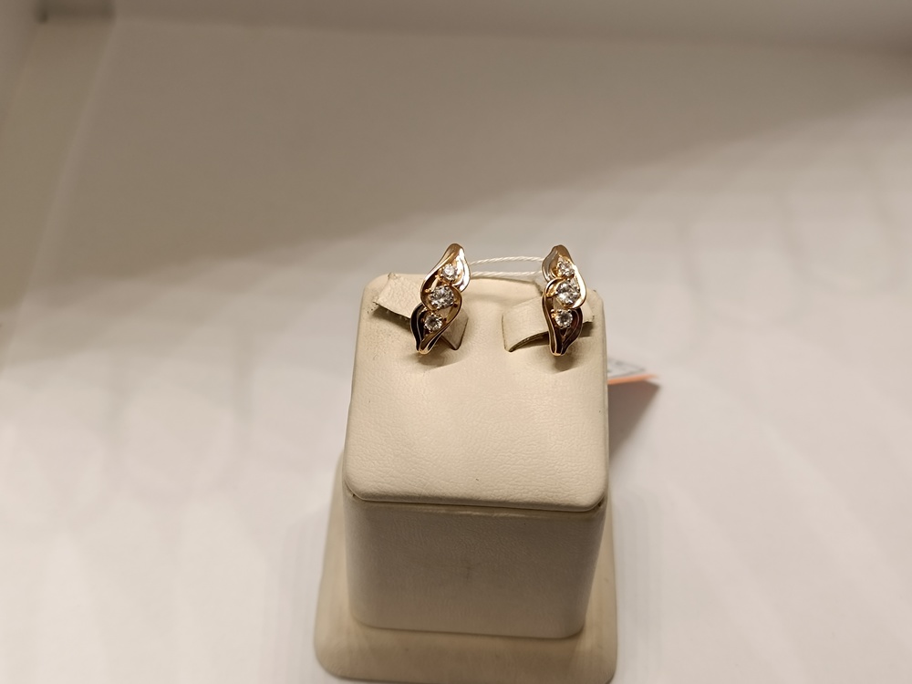 СКМИ585 СЕРЬГИ С КАМНЯМИ (Au 585)