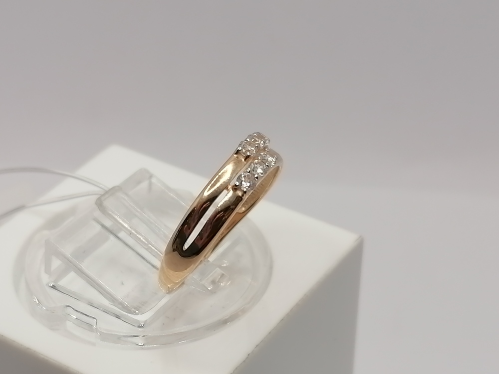 КОЛЬЦО С КАМНЯМИ (Au 585)