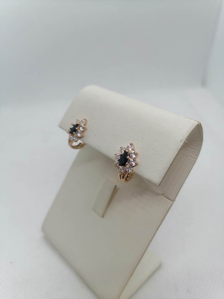 СКМИ585 СЕРЬГИ С КАМНЯМИ (Au 585)