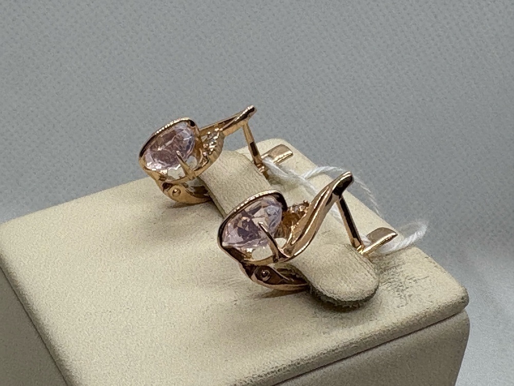 СКМИ585 СЕРЬГИ С КАМНЯМИ (Au 585)