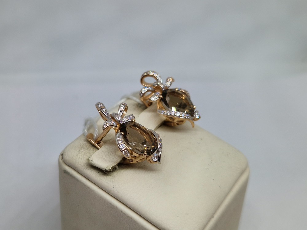 СКМИ585 СЕРЬГИ С КАМНЯМИ (Au 585)