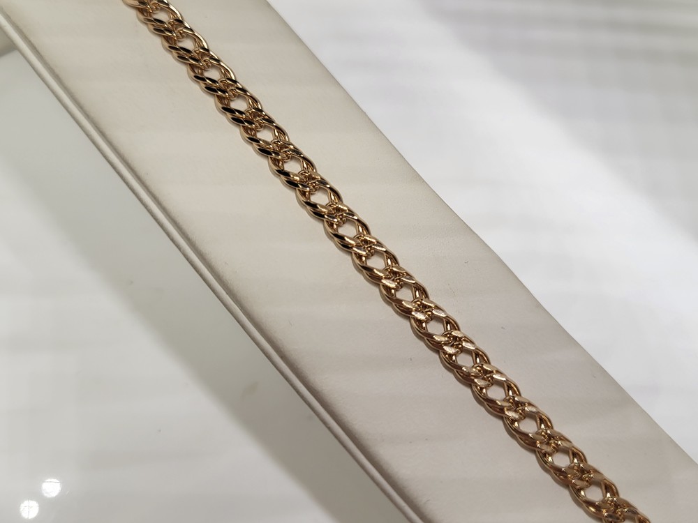 БРАСЛЕТ ПОЛНОВЕСНЫЙ Ромб двойной Au 585