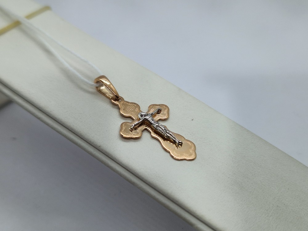 ПОДКБК585 ПОДВЕСКА КРЕСТ БЕЗ КАМНЯ (Au 585)