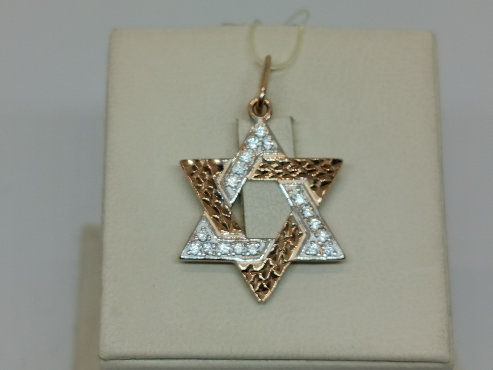 3334а ПОДВЕСКА ЗВЕЗДА ДАВИДА С КАМНЯМИ (Au 585) 3334а ПОДВЕСКА ЗВЕЗДА ДАВИДА С КАМНЯМИ (Au 585)