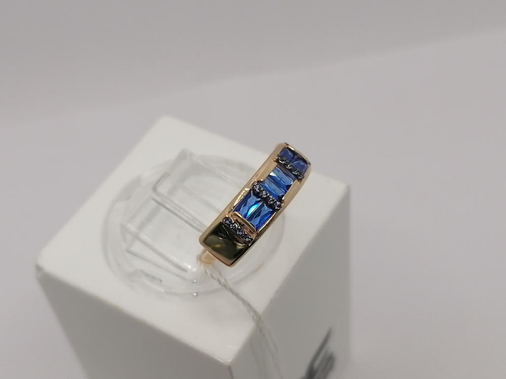 КОЛЬЦО С КАМНЯМИ (Au 585)