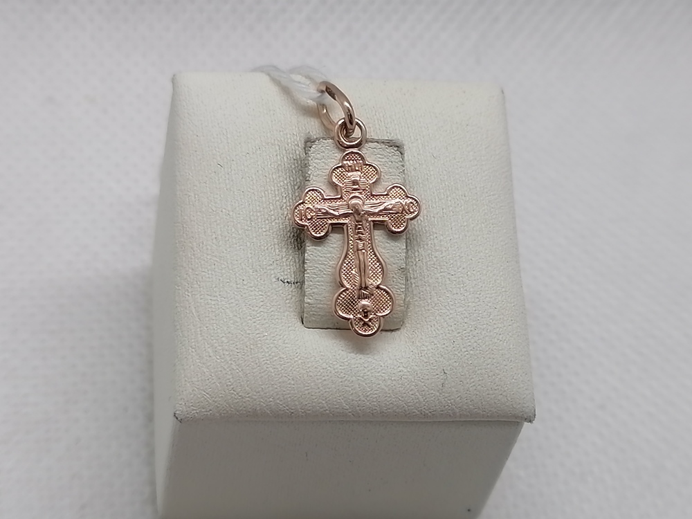 ПОДКБК585 ПОДВЕСКА КРЕСТ БЕЗ КАМНЯ (Au 585)