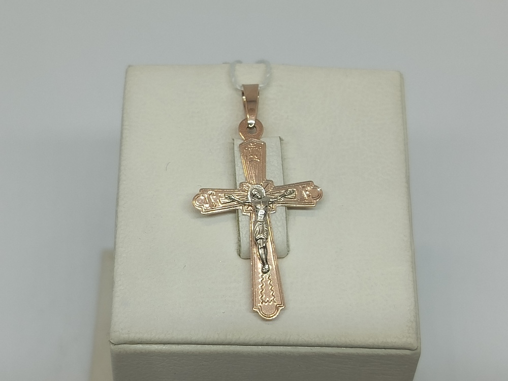 102-ИХ-22.23-12 ПОДВЕСКА КРЕСТ (Au 585)