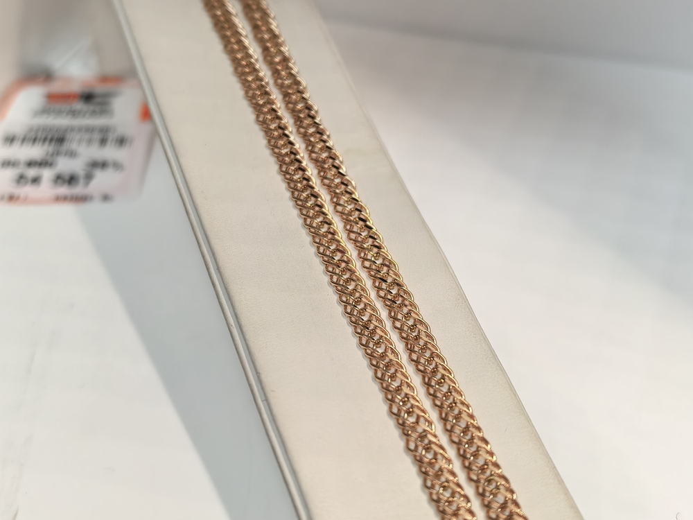 ЦПР3585 ЦЕПЬ ПУСТОТЕЛАЯ Ромб тройной (Au 585)