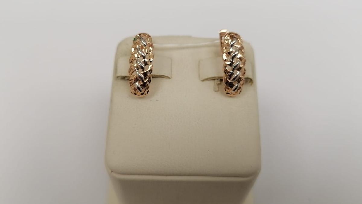 СЕРЬГИ БЕЗ КАМНЯ (Au 585)