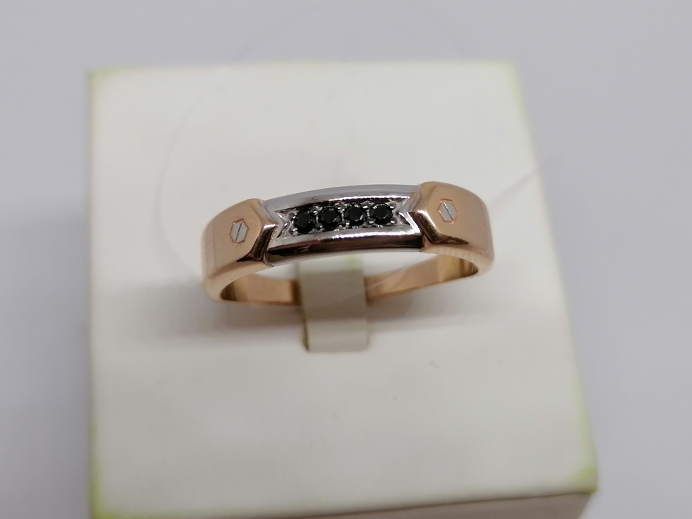 КОЛЬЦО С КАМНЯМИ (Au 585)