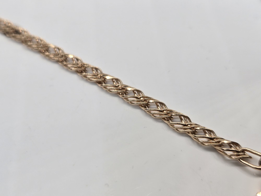 БРАСЛЕТ ПУСТОТЕЛЫЙ Ромб тройной Au 585