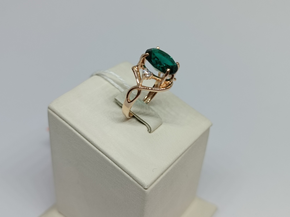 КОЛЬЦО С КАМНЯМИ (Au 585)