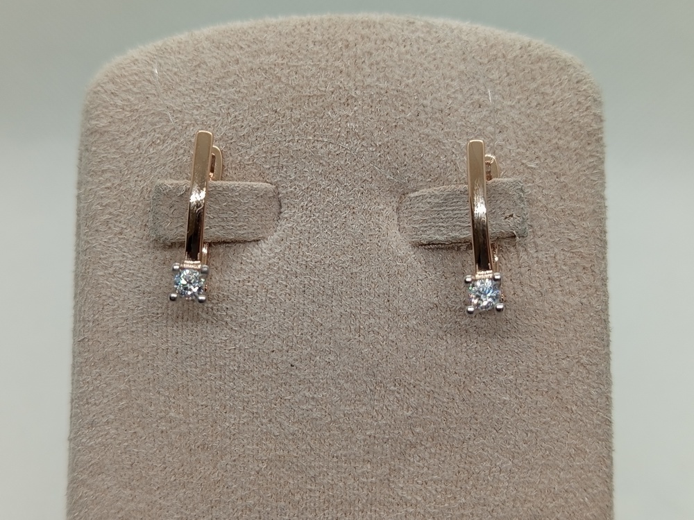 СЕРЬГИ С КАМНЕМ (Au 585)