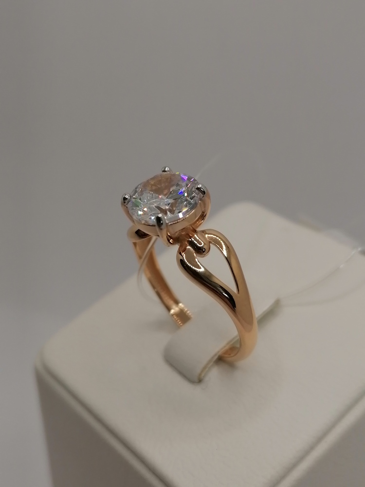 019504 КОЛЬЦО С КАМНЕМ (Au 585)