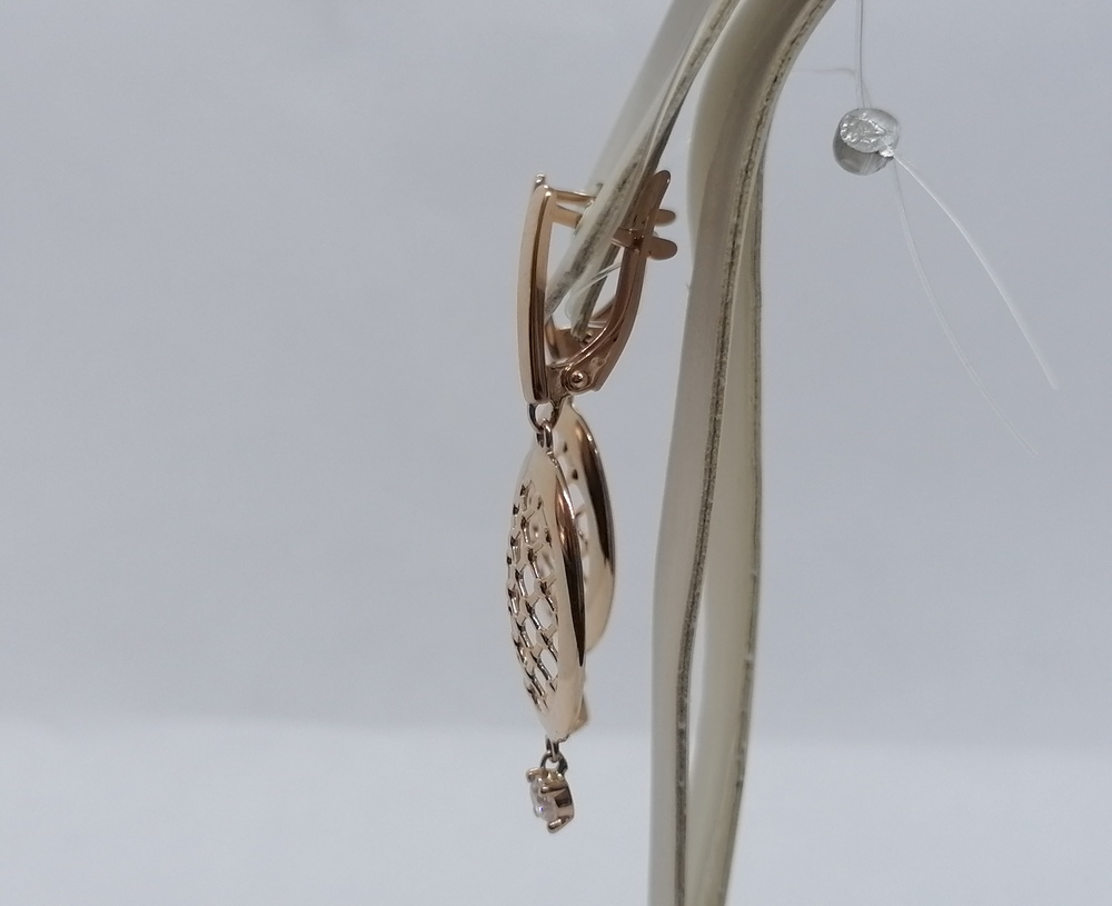 СЕРЬГИ С КАМНЕМ (Au 585)