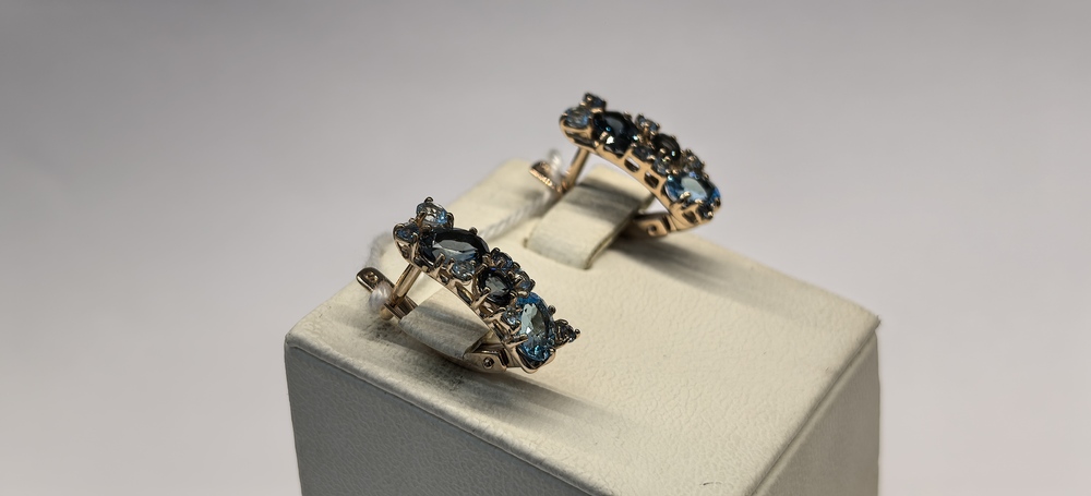 СКМИ585 СЕРЬГИ С КАМНЯМИ (Au 585)