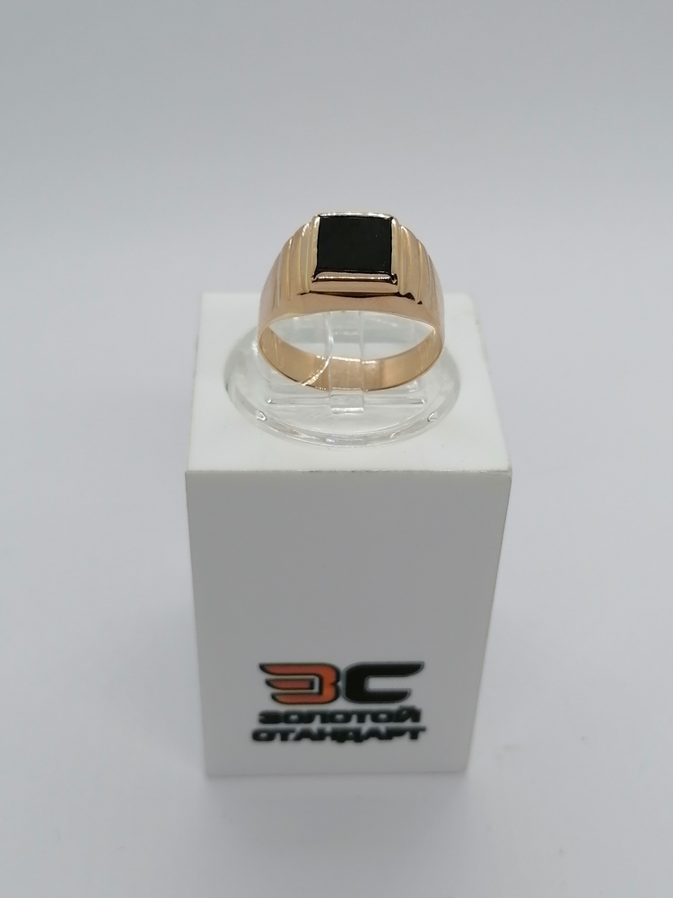 КОЛЬЦО ПЕЧАТКА оникс (Au 585)