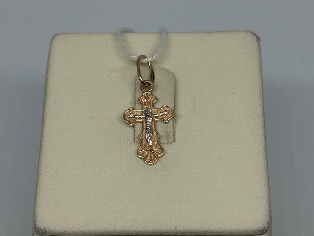 ПОДВЕСКА КРЕСТ БЕЗ КАМНЯ (Au 585)
