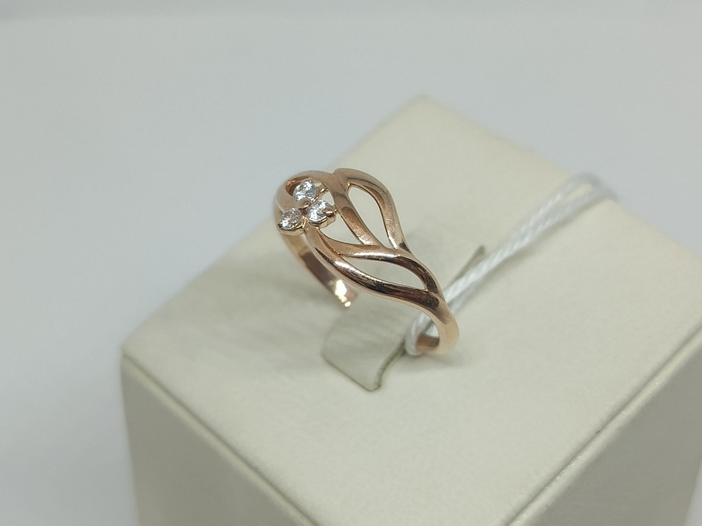 КОЛЬЦО С КАМНЯМИ (Au 585)