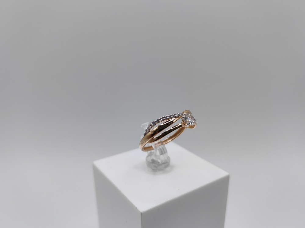 КОЛЬЦО С КАМНЯМИ (Au 585)