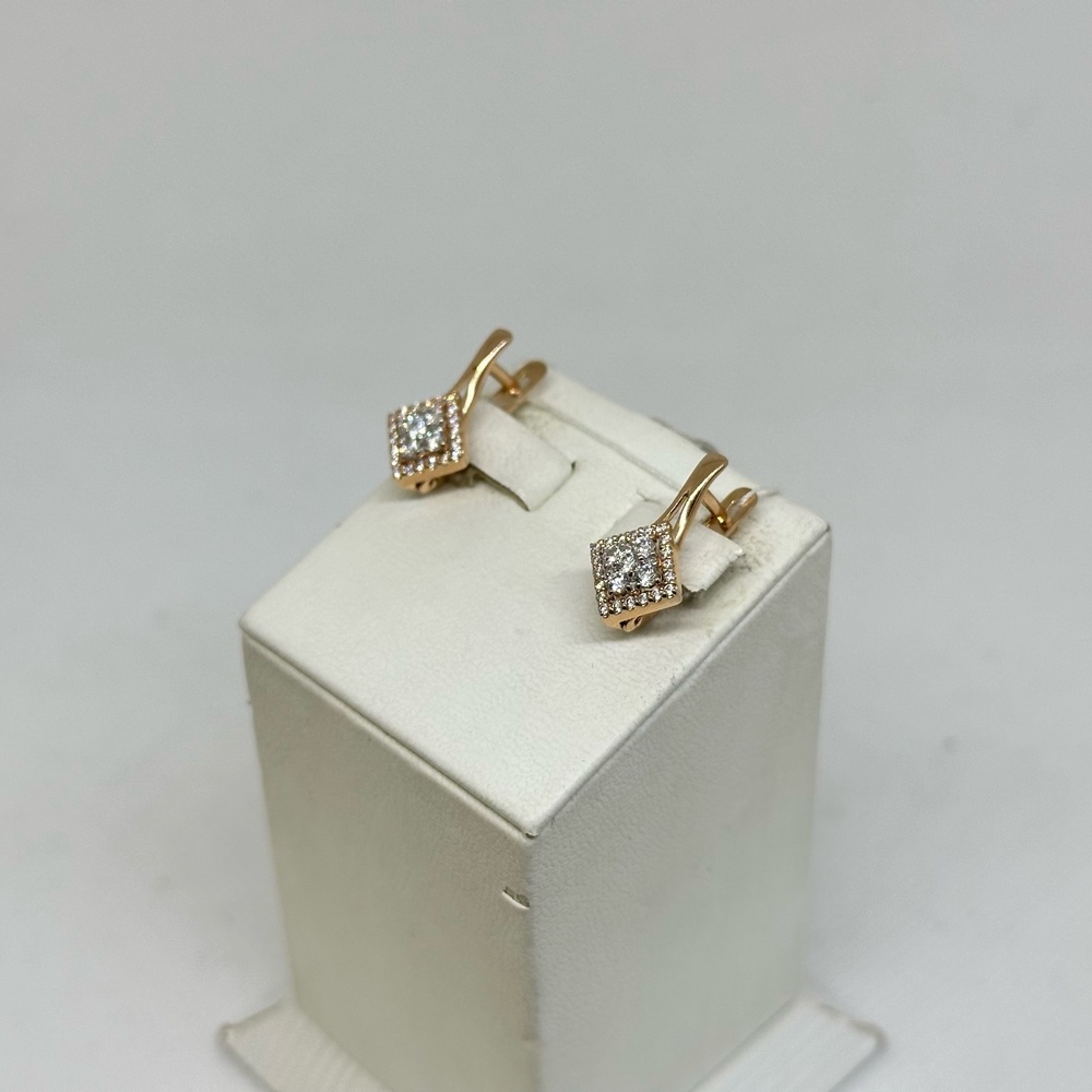 СКМИ585 СЕРЬГИ С КАМНЯМИ (Au 585)