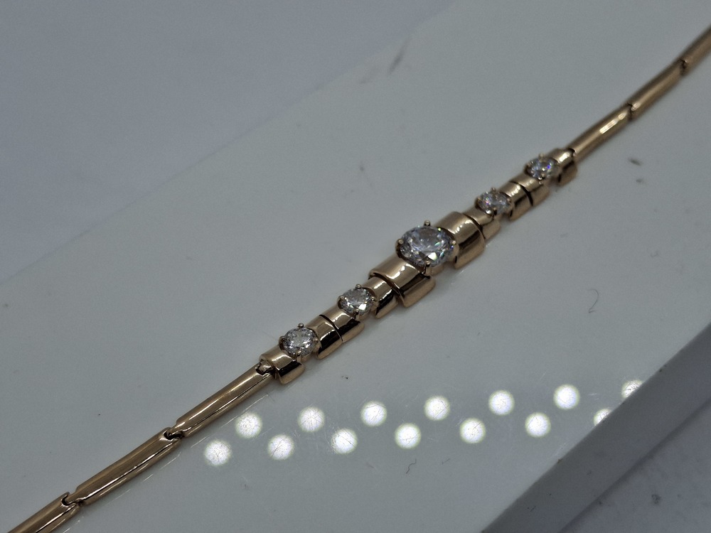 БРАСЛЕТ ФАНТАЗИЯ с камнями (Au 585)