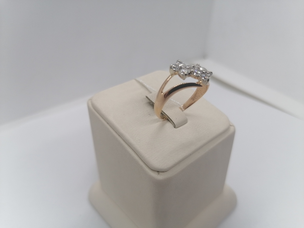 КОЛЬЦО С КАМНЯМИ (Au 585)