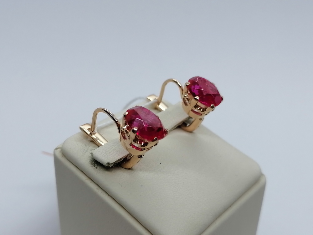 СЕРЬГИ С КАМНЕМ (Au 583)