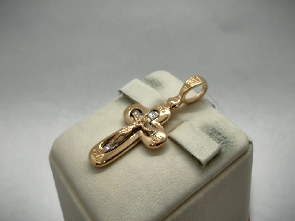 ПОДВЕСКА КРЕСТ без камня (Au 585)