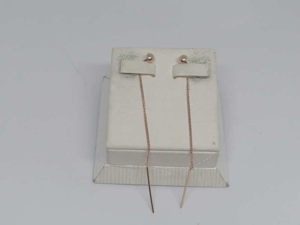 01-206918 СЕРЬГИ ПРОДЕВКИ без камня (Au 585)